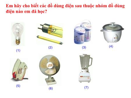 Bài giảng Công nghệ Lớp 8 - Bài 44: Đồ dùng loại điện cơ. Quạt điện. Máy bơm nước