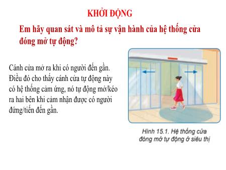 Bài giảng Công nghệ Lớp 8 - Tiết 36, Bài 15: Cảm biến và mô đun cảm biến