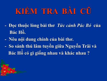 Bài giảng Ngữ văn Lớp 8 - Tiết 85: Văn bản Ngắm trăng và Đi đường