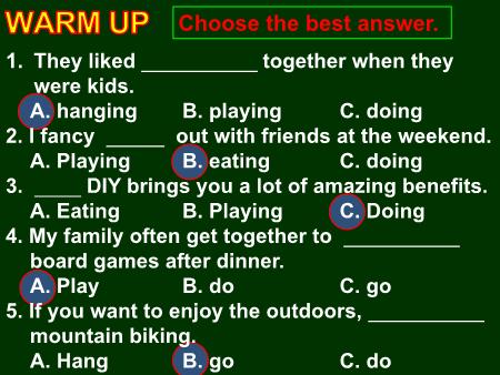 Bài giảng Tiếng Anh Lớp 8 Global Success - Unit 1: Leisure activities - Lesson 7: Looking back and project