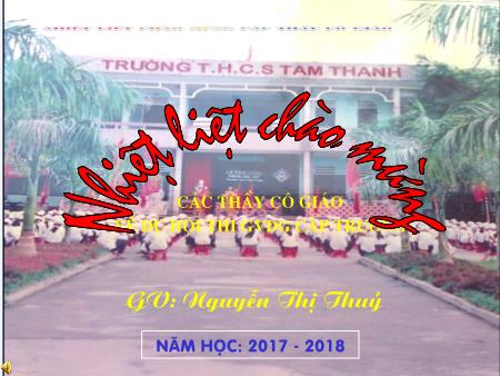 Bài giảng Toán Lớp 8 - Phân thức đại số - Trường THCS Tam Thanh