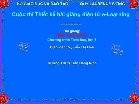 Bài giảng Toán Lớp 8 Sách Kết nối tri thức - Hình chữ nhật - Trường THCS Trần Đăng Ninh