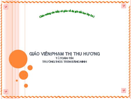 Bài giảng Toán Lớp 8 Sách Kết nối tri thức - Rút gọn một biểu thức - Trường THCS Trần Đăng Ninh